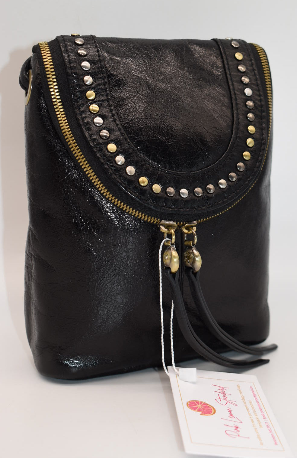 HOBO INTL Fern Studded Crossbody Bag in Black