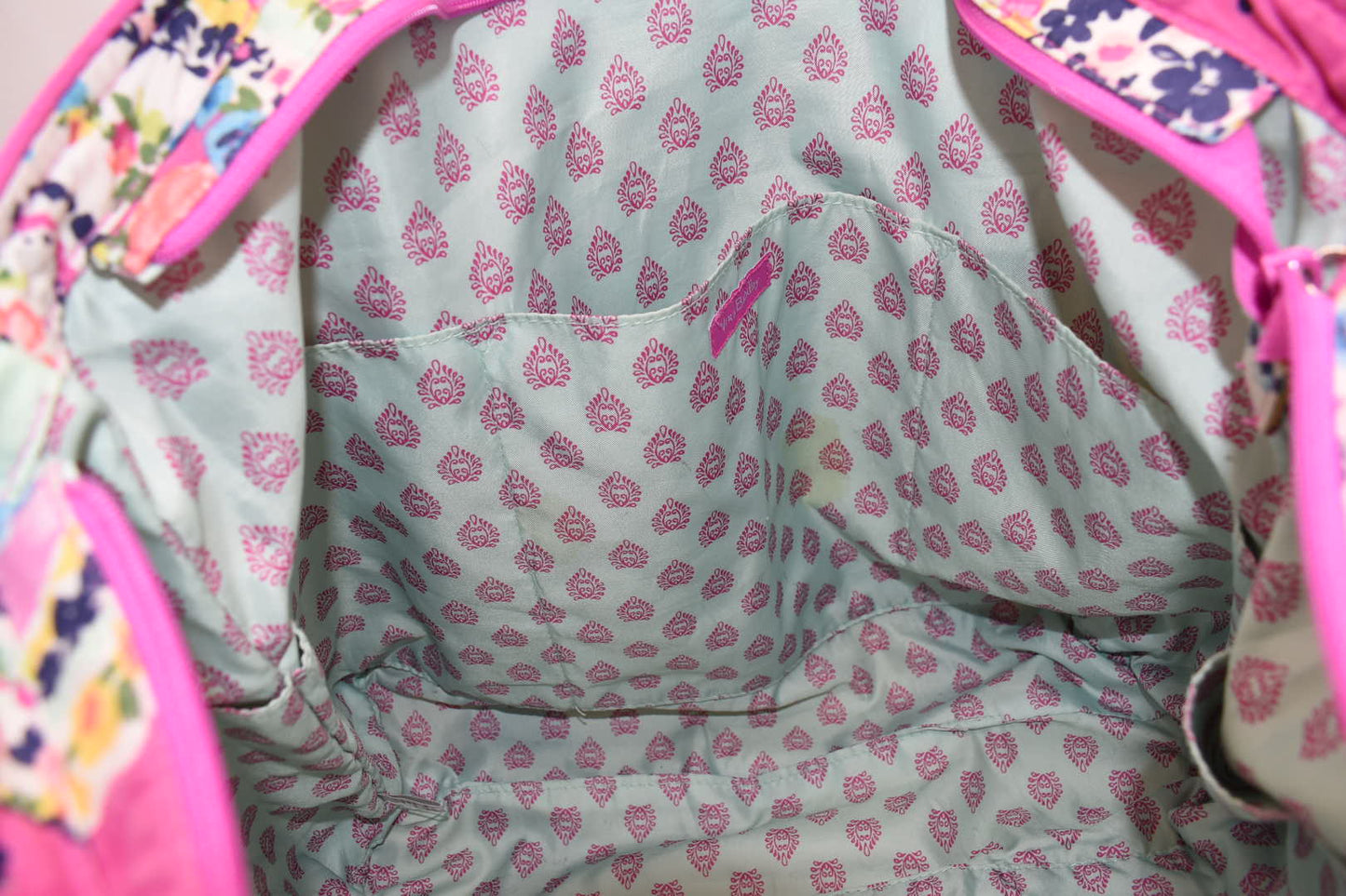 Vera Bradley Large Vera Tote Bag in "Wildflower Paisley" Pattern