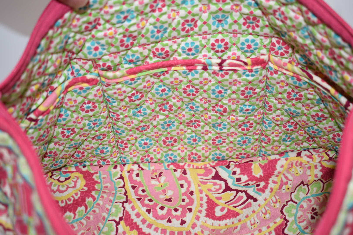 Vera Bradley Large Betsy Shoulder Tote Bag in "Capri Melon" Pattern