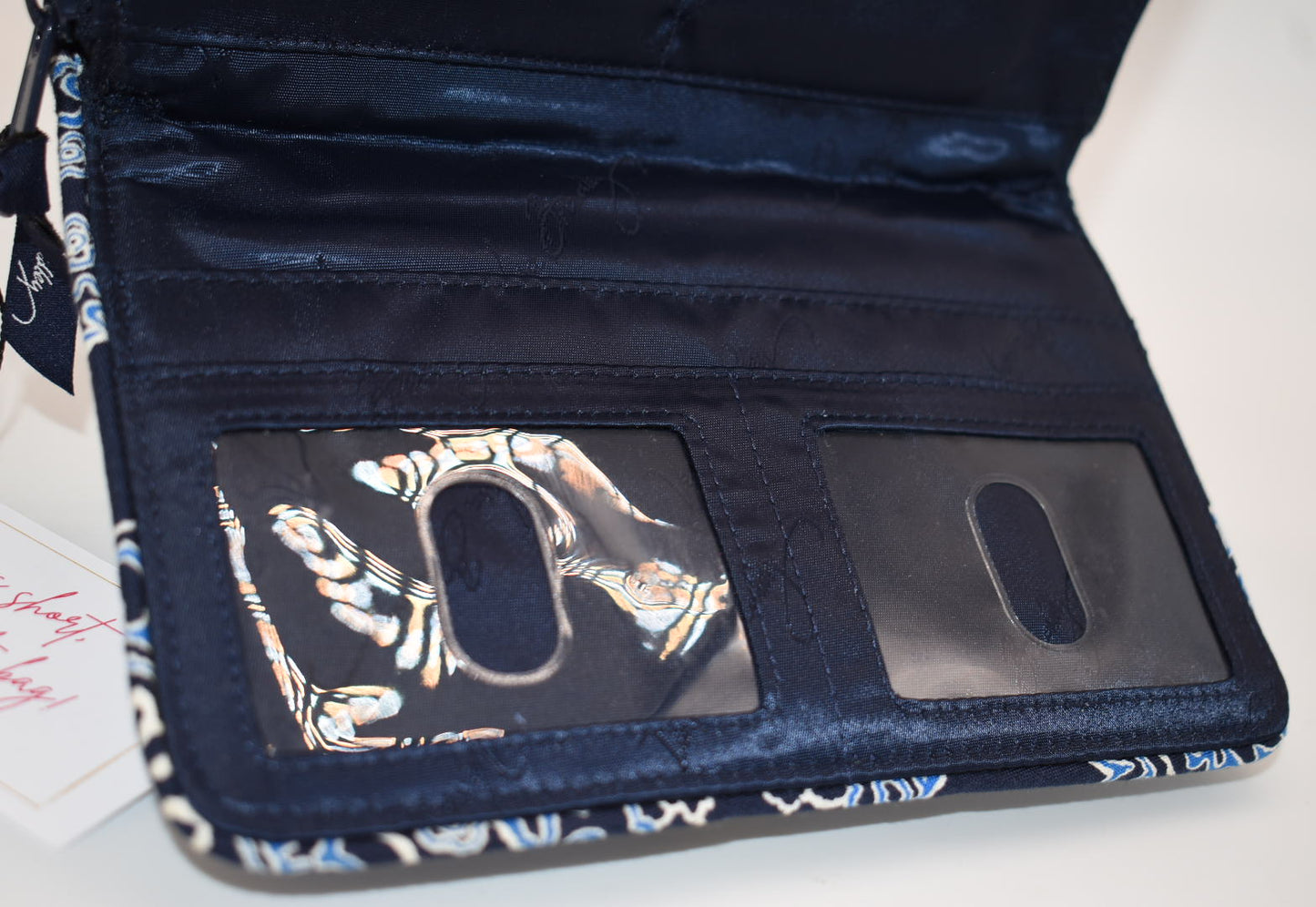 Vera Bradley Turnlock Wallet in "Blue Bandana" Pattern