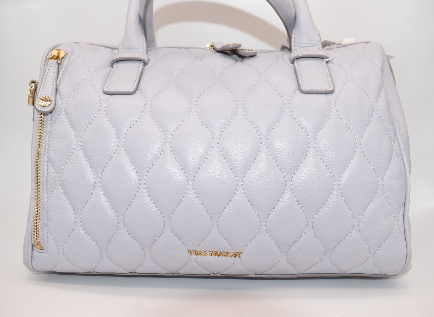 Vera Bradley Quilted Leather Marlo Satchel Bag in Ice Blue