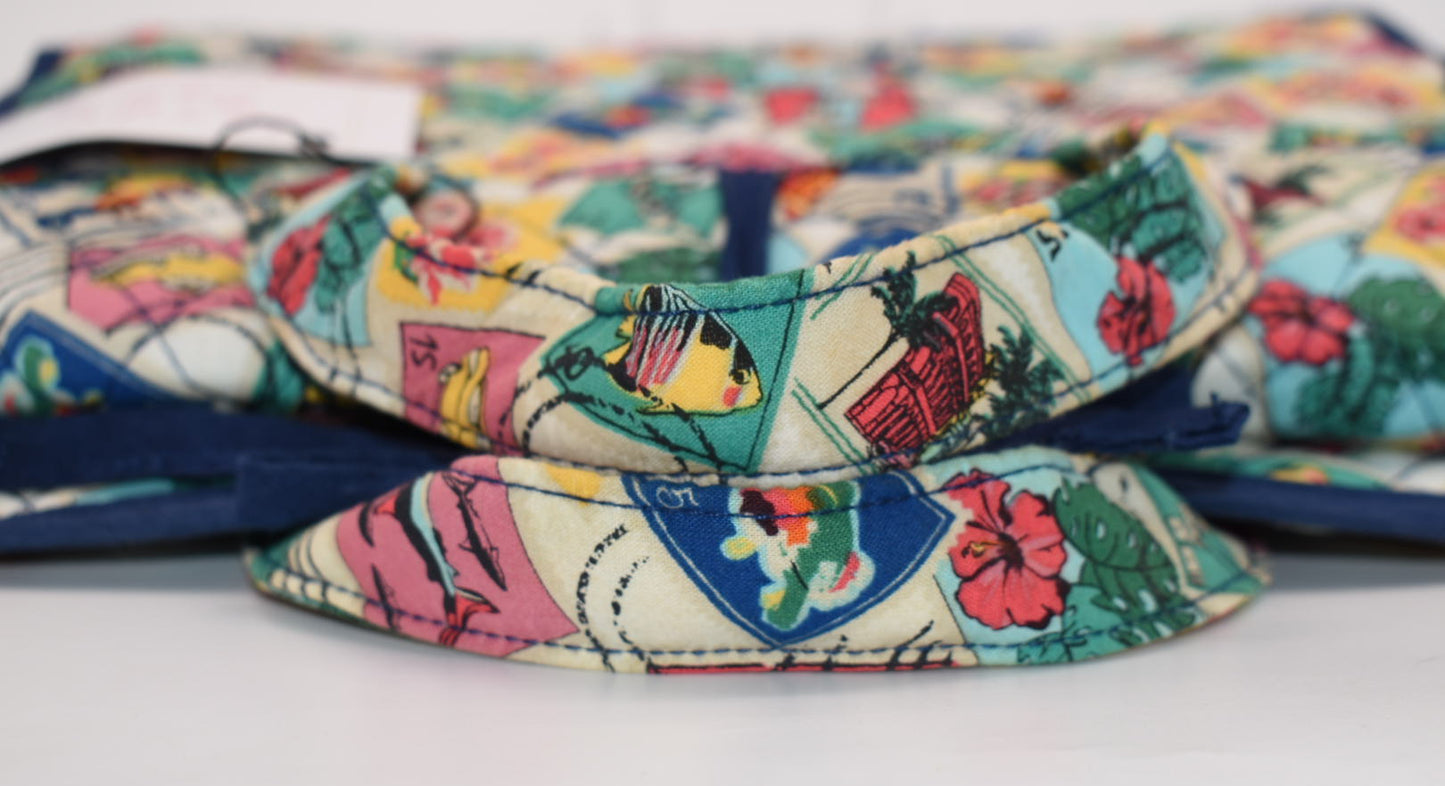 Vera Bradley Hanging Travel Organizer in "Cuban Stamps" Pattern