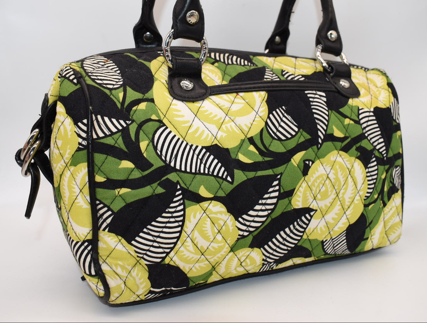 Vera Bradley Quilted Emma Satchel Bag in "La Neon Rose" Pattern