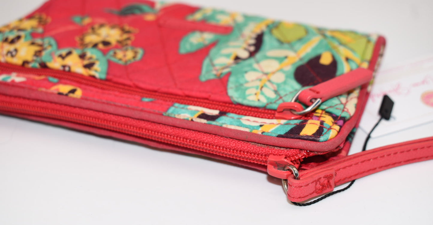 Vera Bradley RFID Front Zip Wristlet Wallet in "Rumba" Pattern