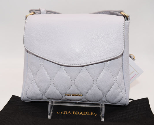 Vera Bradley Sarah Quilted Leather Crossbody Bag in Cloud Gray