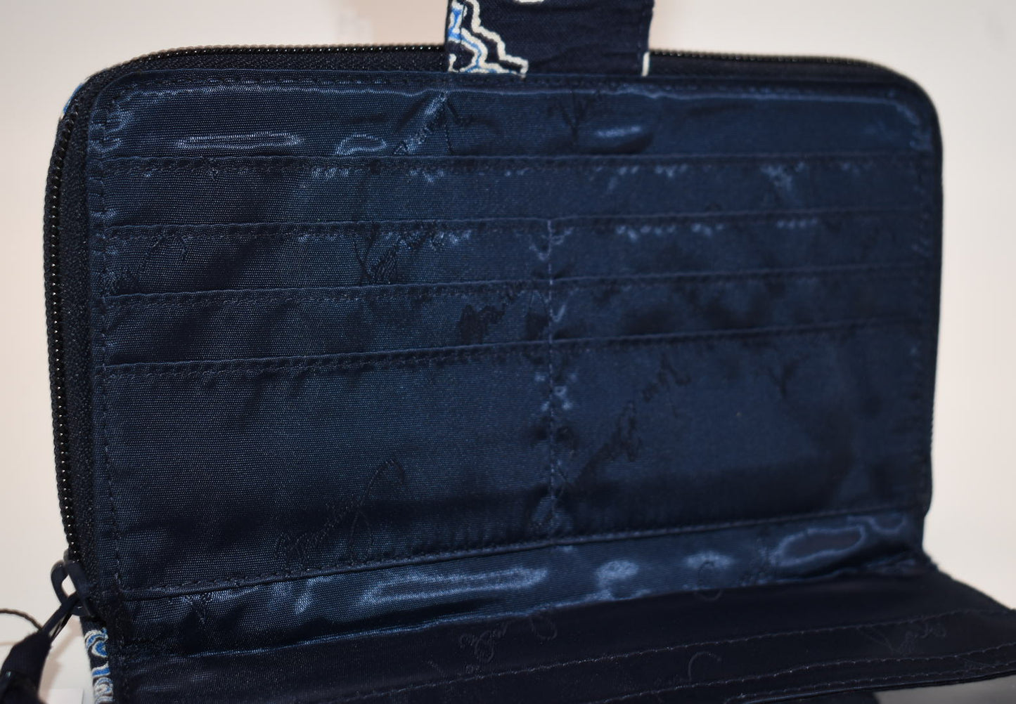 Vera Bradley Turnlock Wallet in "Blue Bandana" Pattern