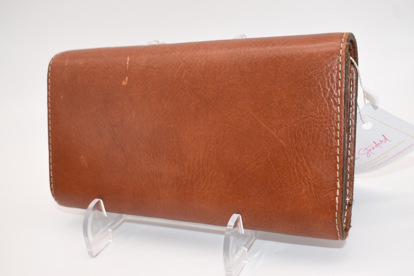 Patricia Nash Leather Trifold Wallet in Heritage Tan