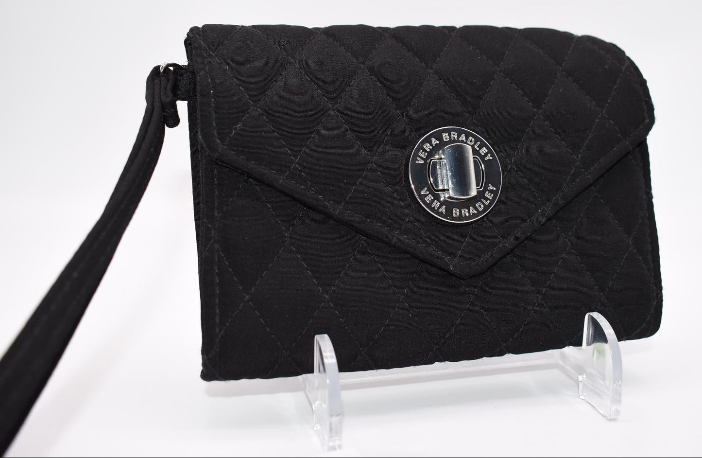 Vera Bradley "Your Turn" Smartphone Wristlet in Black Microfiber
