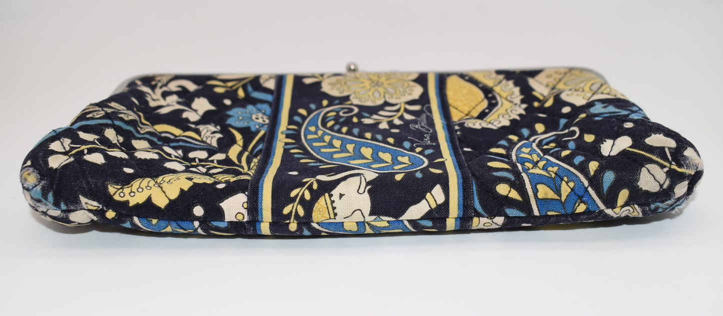 Vera Bradley Double Kisslock Wallet in "Ellie Blue" Pattern