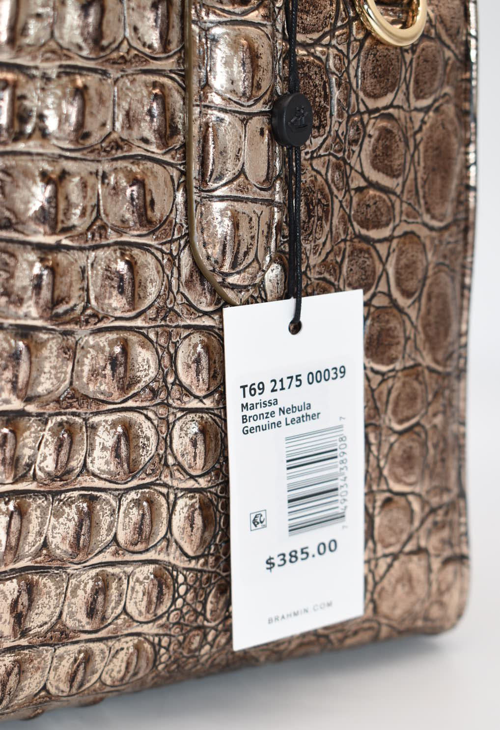 Brahmin Marissa Satchel Bag in Bronze Nebula