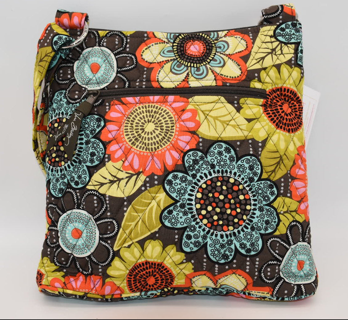 Vera Bradley Hipster Crossbody Bag "Flower Shower" Pattern