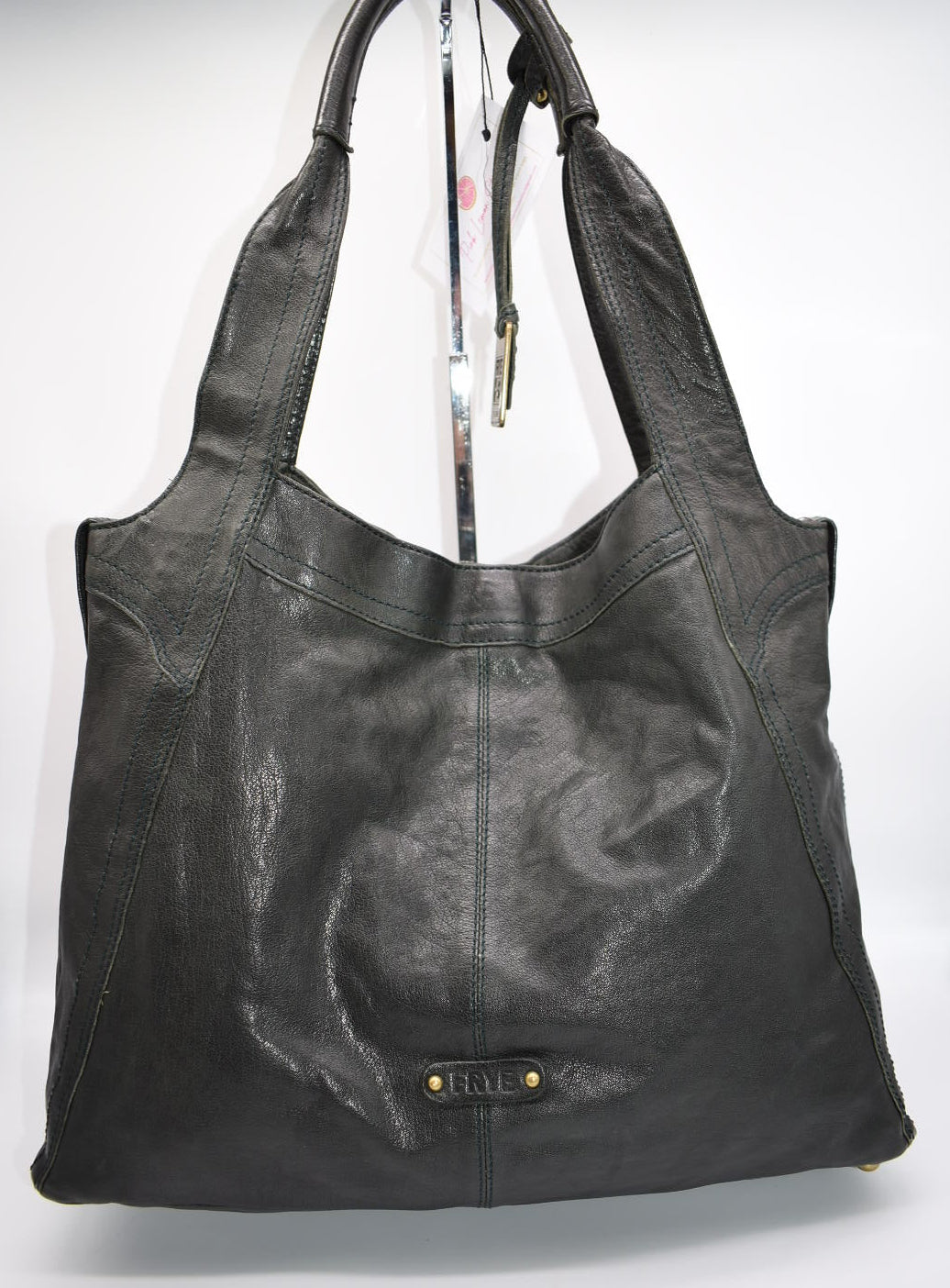 Frye Black Leather Alex Softy Slouch Shoulder Bag