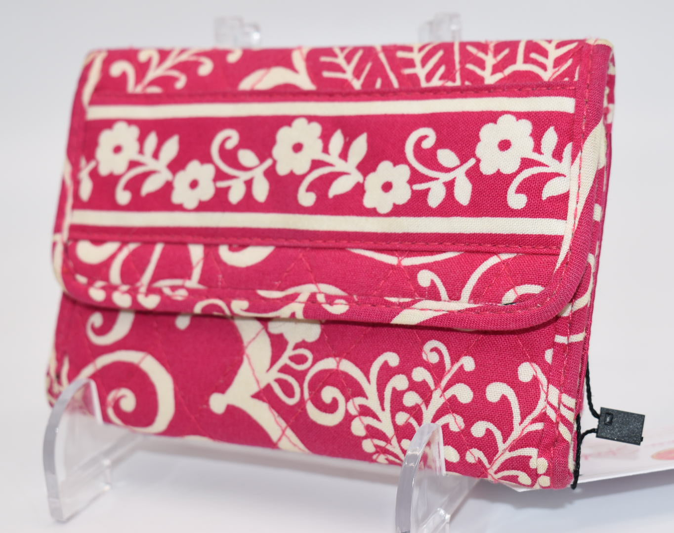 Vera Bradley Trifold Euro Wallet in "Twirly Birds Pink" Pattern