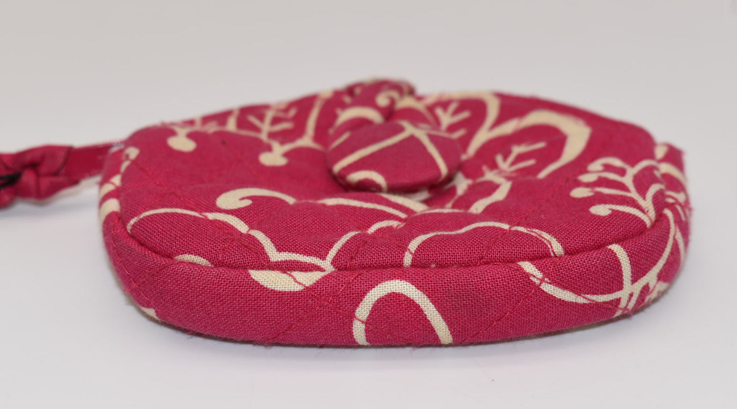 Vera Bradley Button Coin Purse in "Twirly Birds- Pink" Pattern