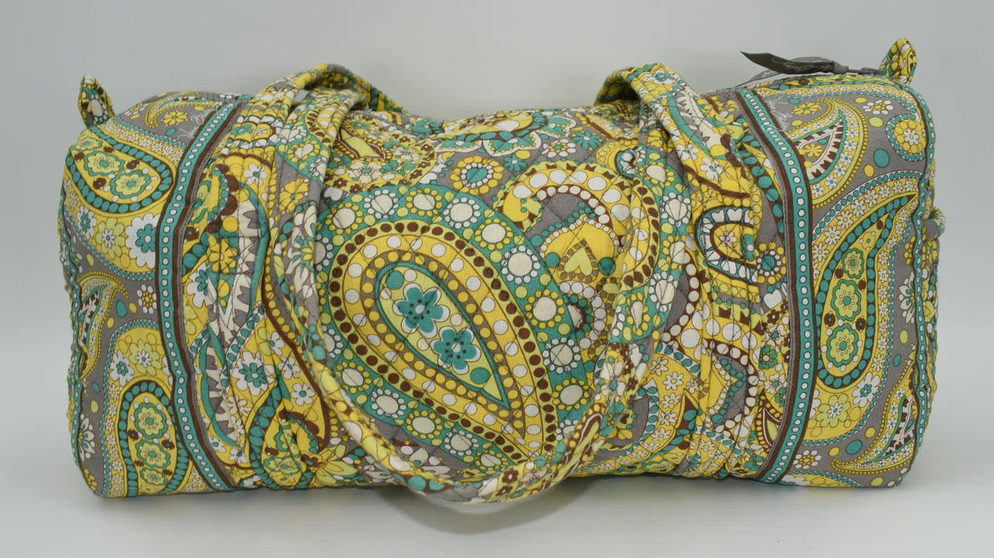 Vera Bradley Medium Duffel Bag in "Lemon Parfait" Pattern