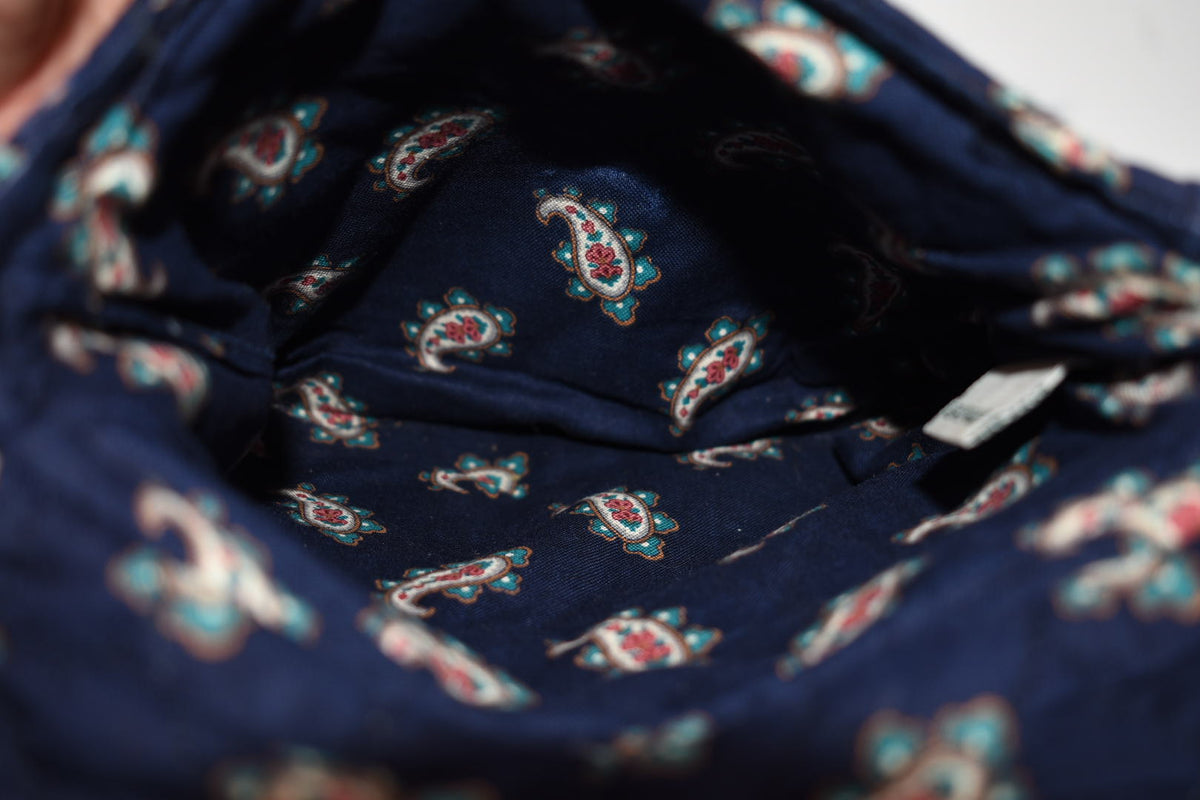 Vintage Vera Bradley Small Crossbody Bag in "Navy -1991" Pattern