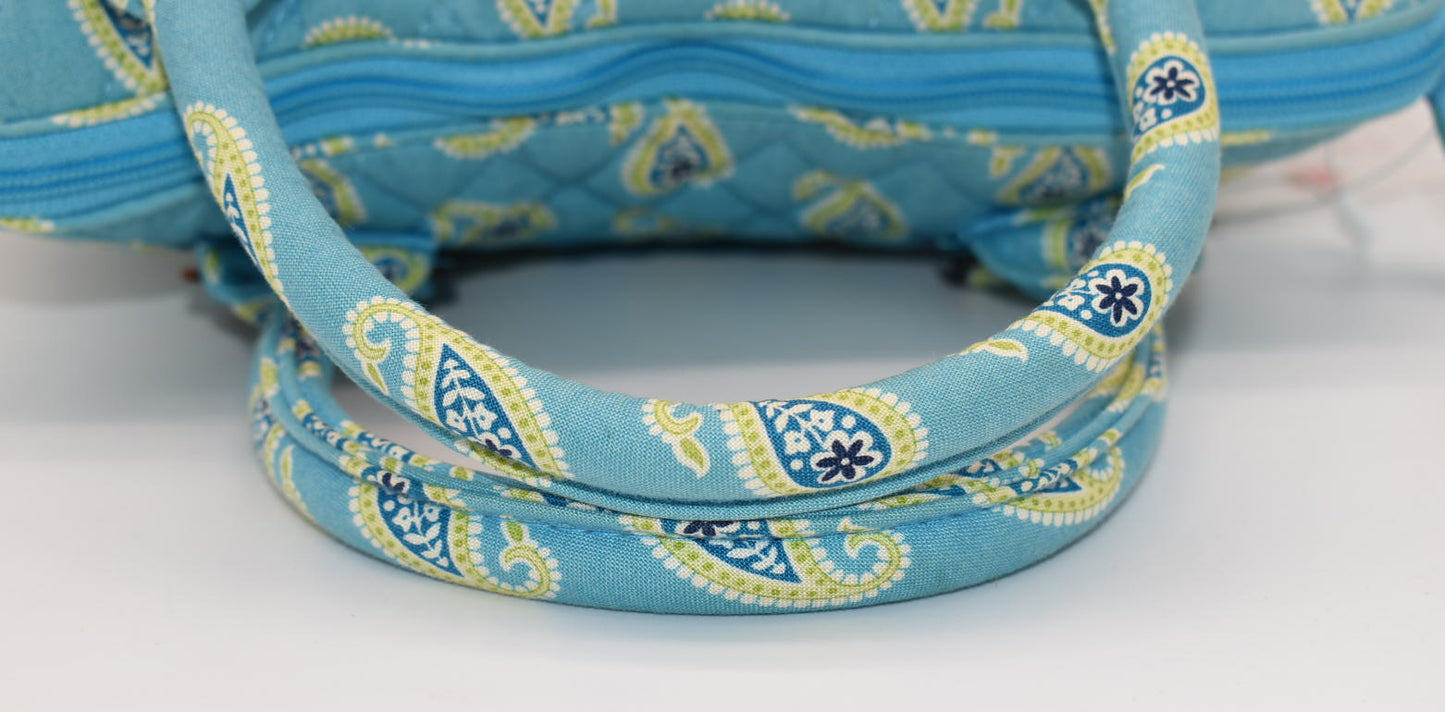 Vera Bradley Lucy Small Bowler Bag in "Bermuda Blue" Pattern