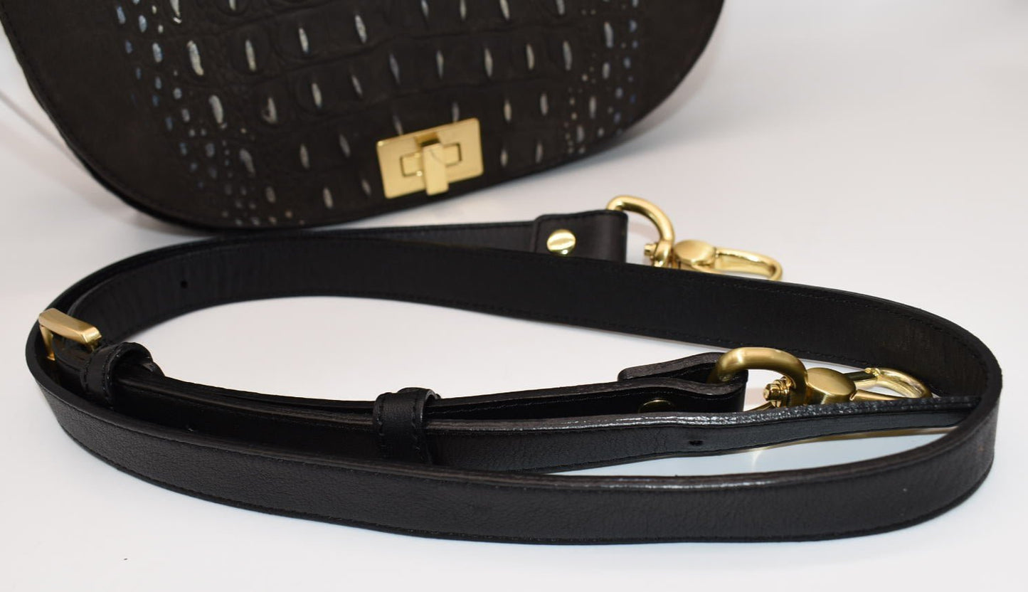 Brahmin Sonny Crossbody Bag in Iron Wilminton Graphite