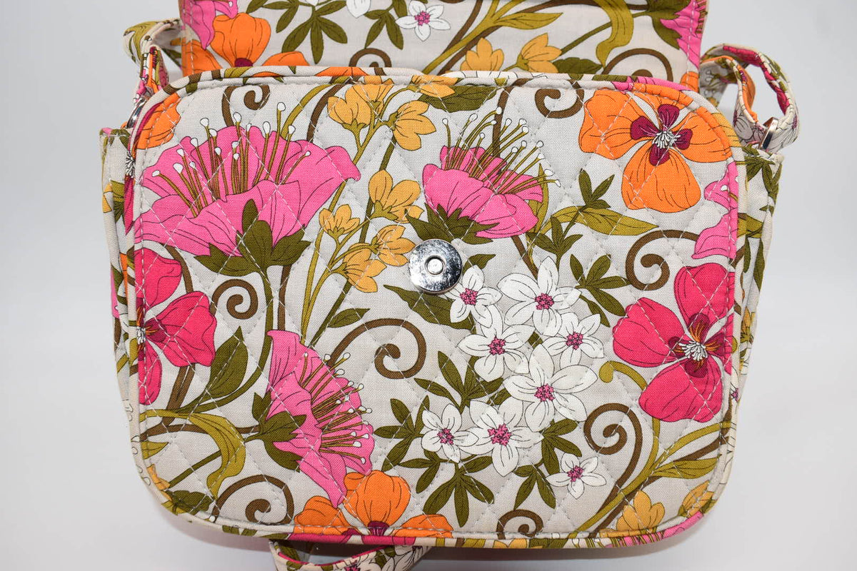 Vera Bradley Rachel Convertible Crossbody Shoulder Bag in "Tea Garden" Pattern