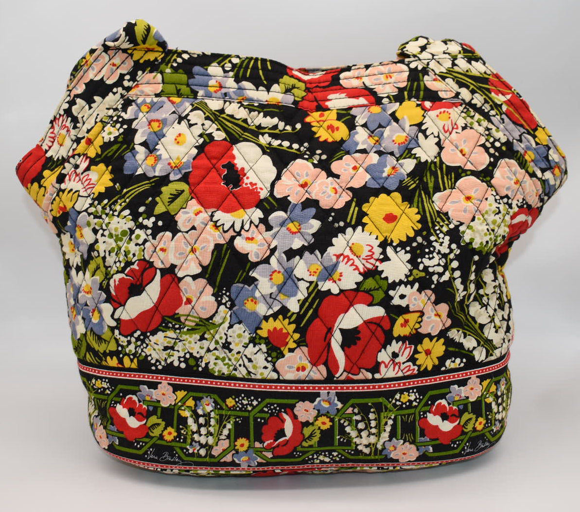 Vera Bradley Large Angled Tote Bag in "Poppy Fields" Pattern