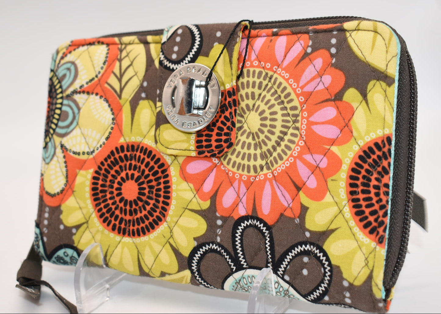 Vera Bradley Turnlock Wallet in "Flower Shower" Pattern