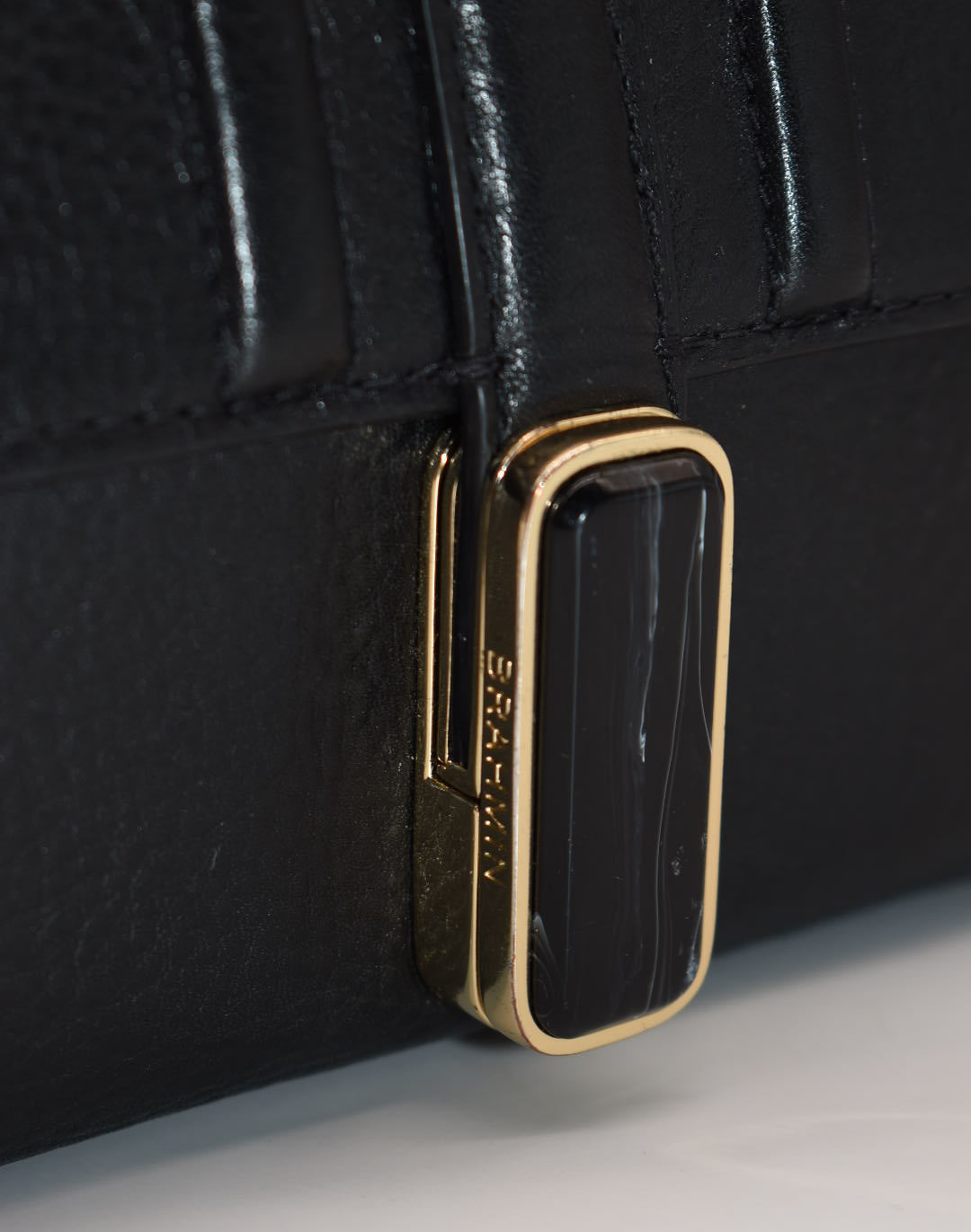 Brahmin Rosalie Crossbody Bag in Black Gryphon Leather