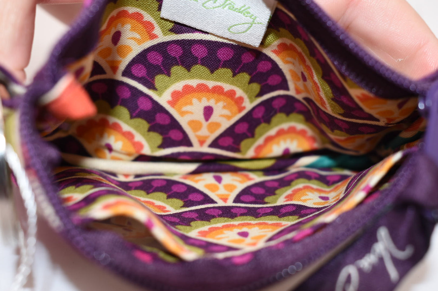 Vera Bradley Zip ID Case in "Plum Crazy" Pattern