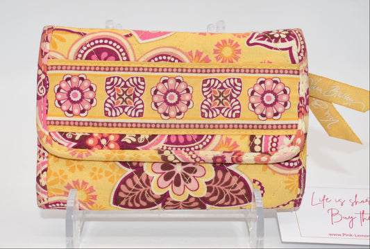 Vera Bradley Tri-Fold Euro Wallet in "Bali Gold" Pattern
