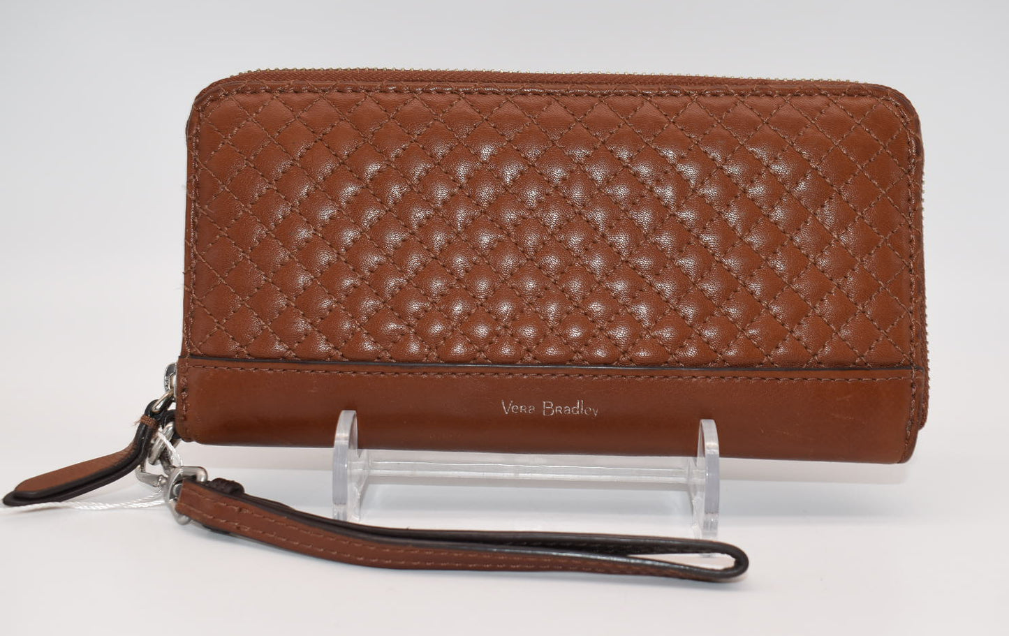 Vera Bradley Carryall RFID Accordion Wristlet in Mocha Brown