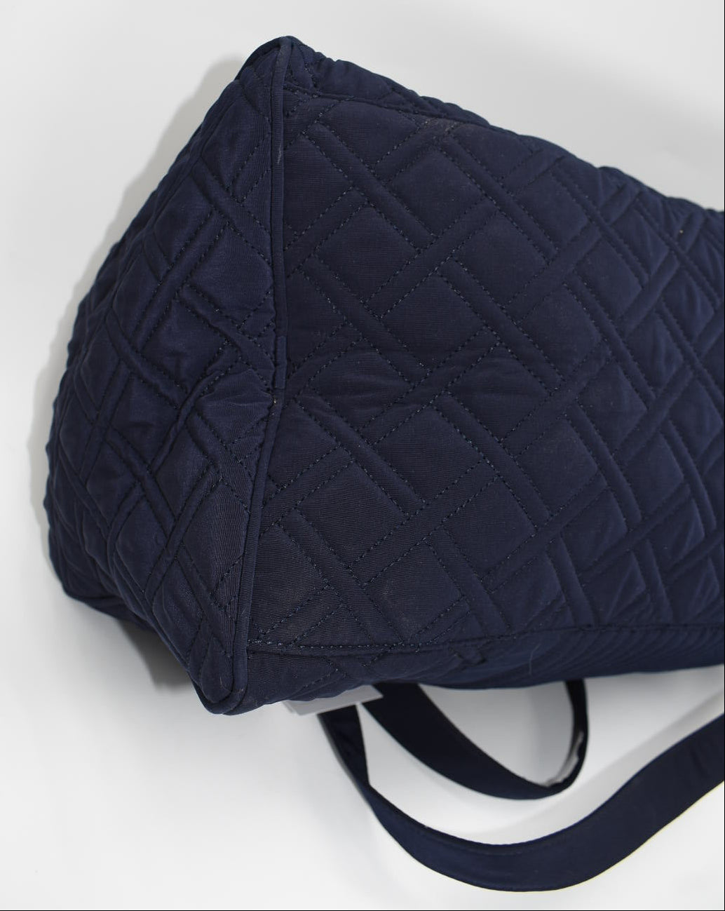 Vera Bradley Medium Quilted Microfiber Duffel Bag in Navy Blue