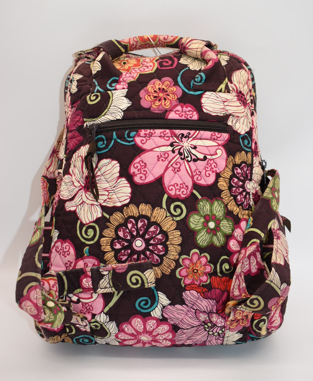 Vera Bradley Small Quilted Cotton Backpack in "Mod Floral- Pink" Pattern
