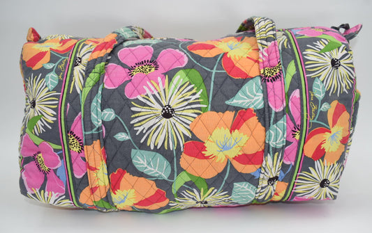 Vera Bradley Medium Duffel Bag in "Jazzy Blooms" Pattern