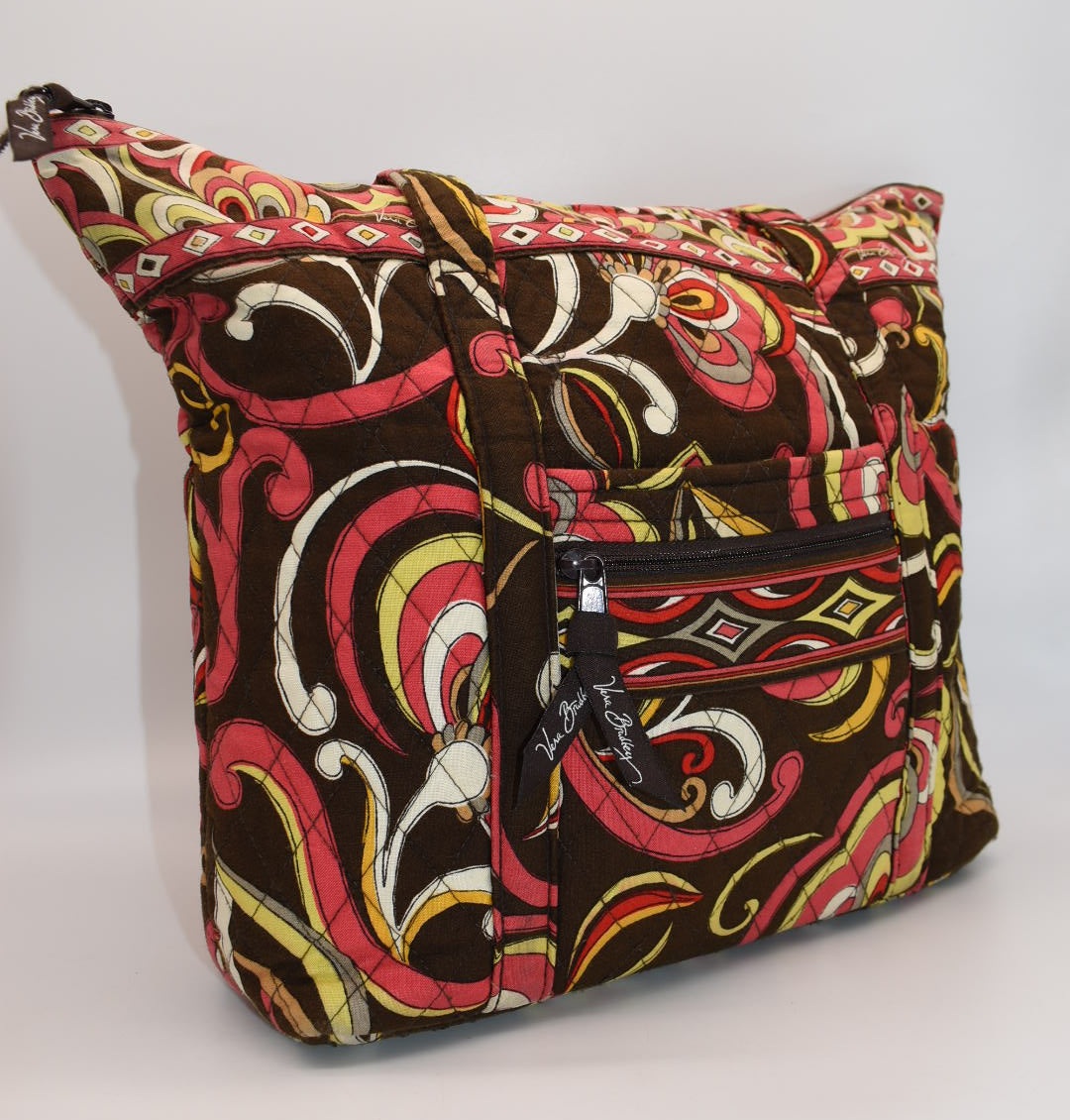 Vera Bradley Villager Tote Bag in "Puccini"Pattern
