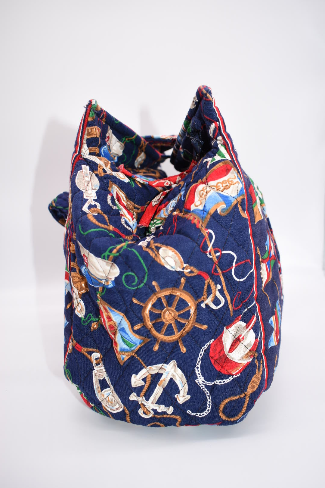 Vintage Vera Bradley Hoosier Shoulder Bag in "Regatta- 1994" Pattern