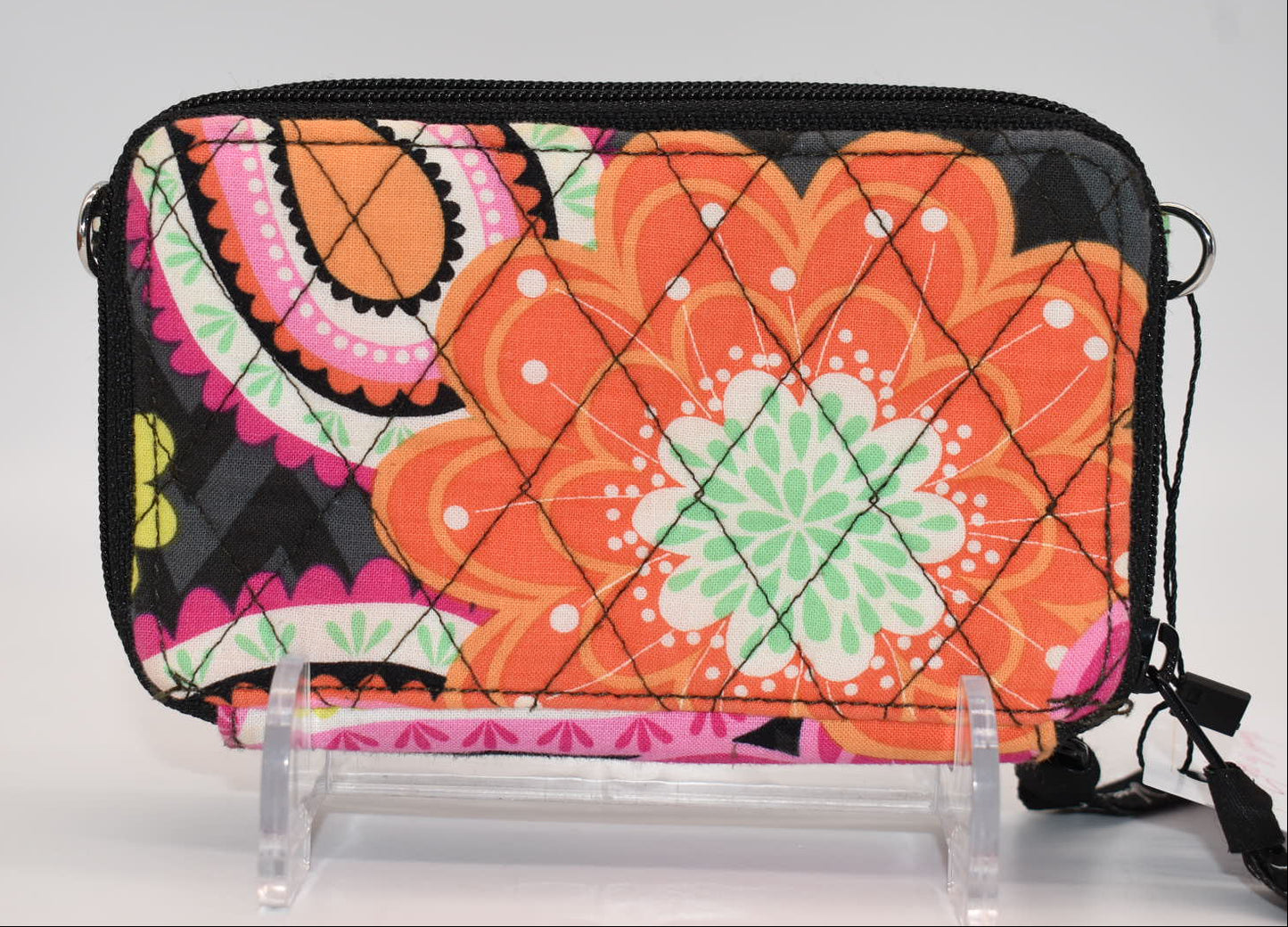 Vera Bradley All-in-One Crossbody Wallet in "Ziggy Zinnia" Pattern