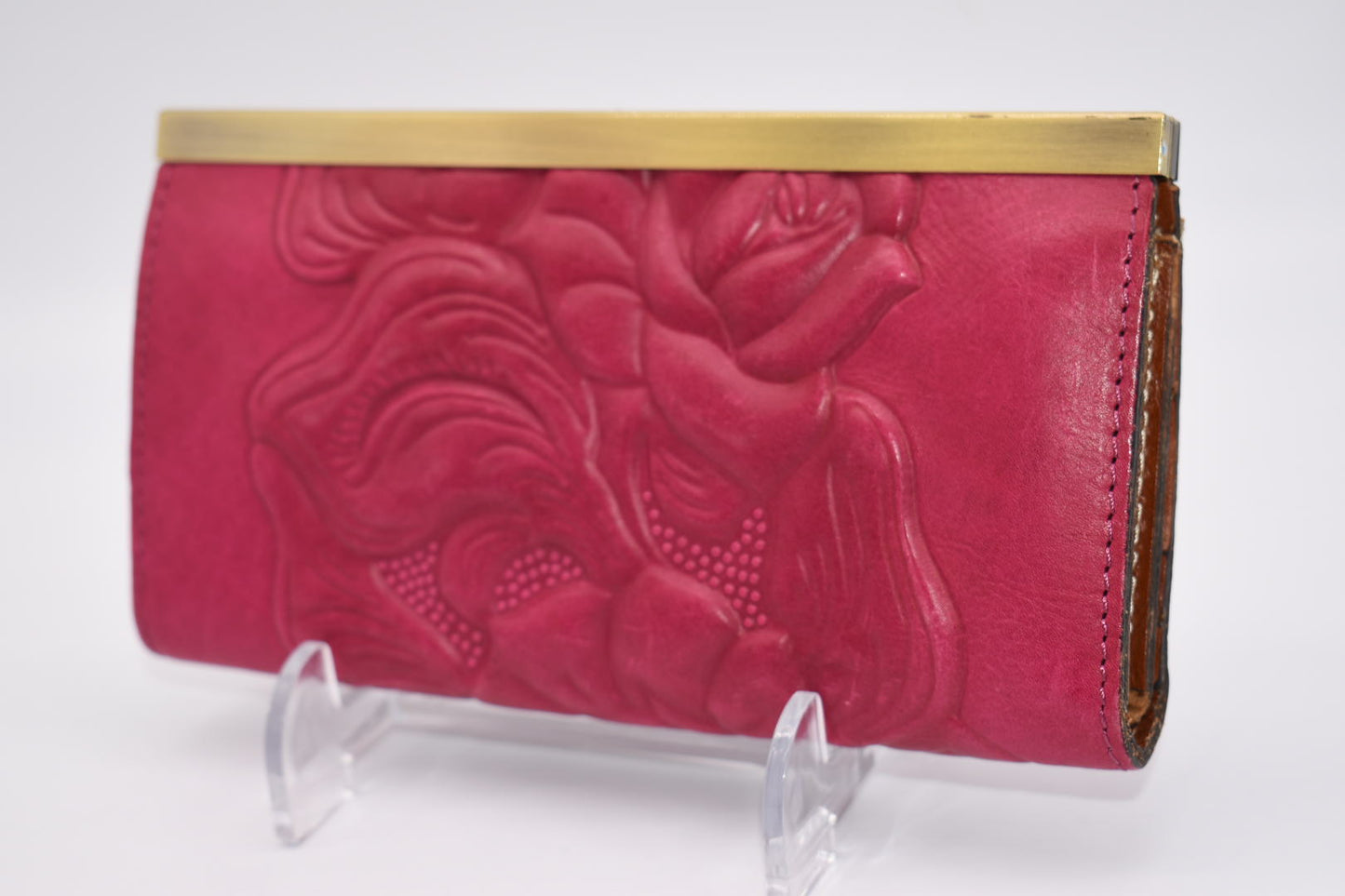 Patricia Nash Cauchy Wallet in Tooled Raspberry