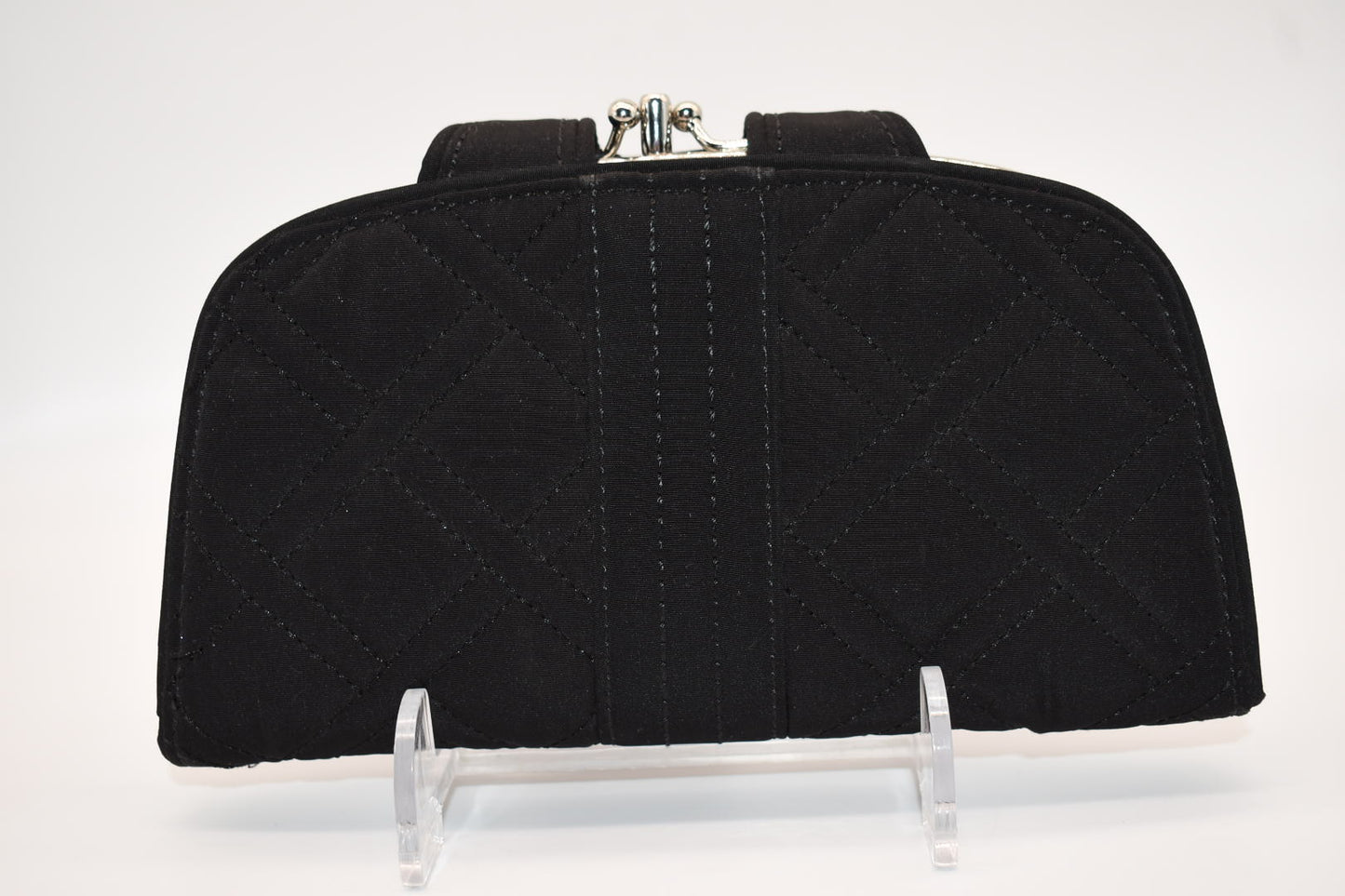 Vera Bradley Microfiber Kiss & Snap Clutch Wallet in Black