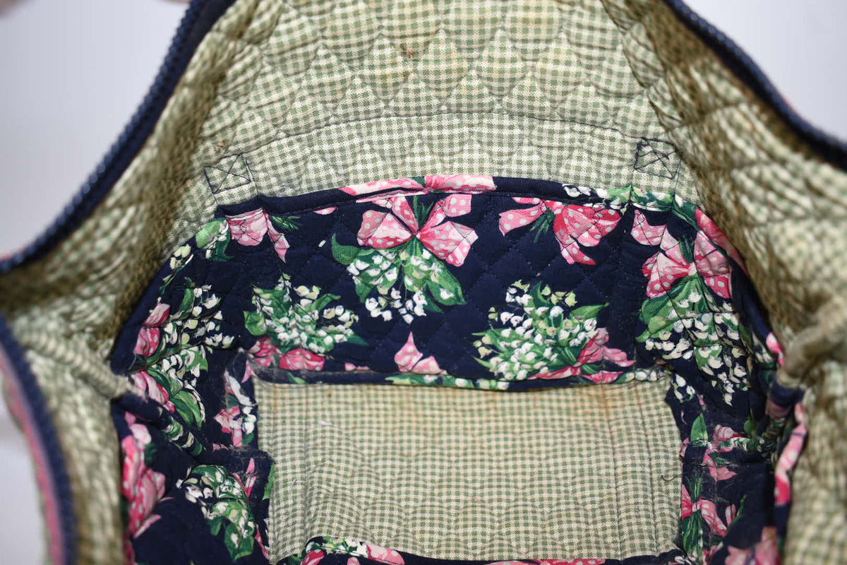 Vera Bradley Large Paddy Shoulder Tote Bag in "Return to Happiness-1999" Pattern