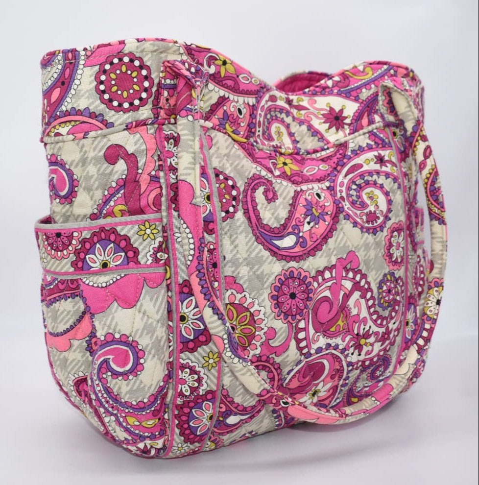 Vera Bradley Side-by-Side Tote Bag in "Paisley Meets Plaid" Pattern
