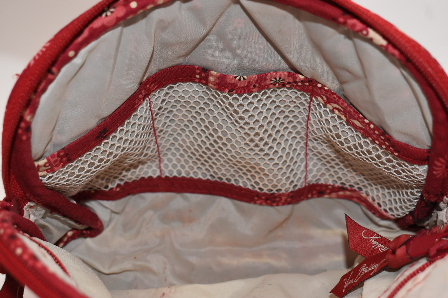 Vera Bradley Quilted Cosmetic Bag in "Mesa Red Paisley" Pattern