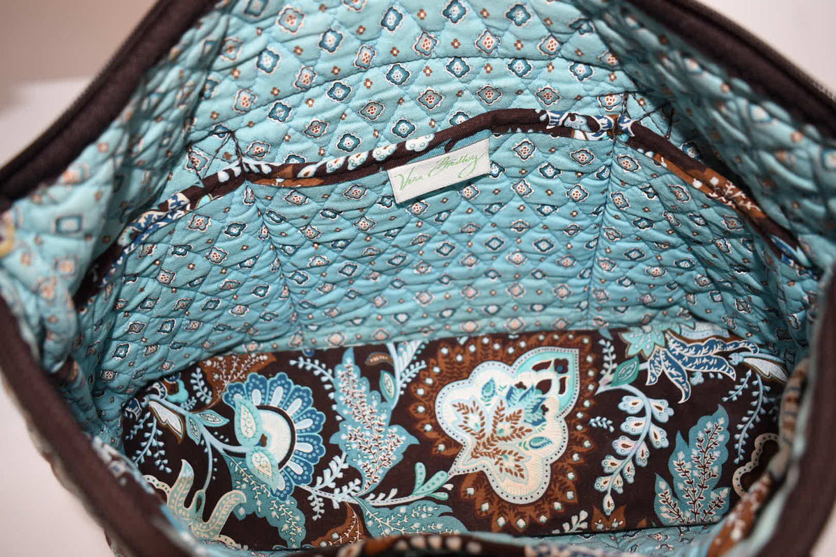 Vera Bradley Large Betsy Shoulder Tote Bag in "Java Blue" Pattern