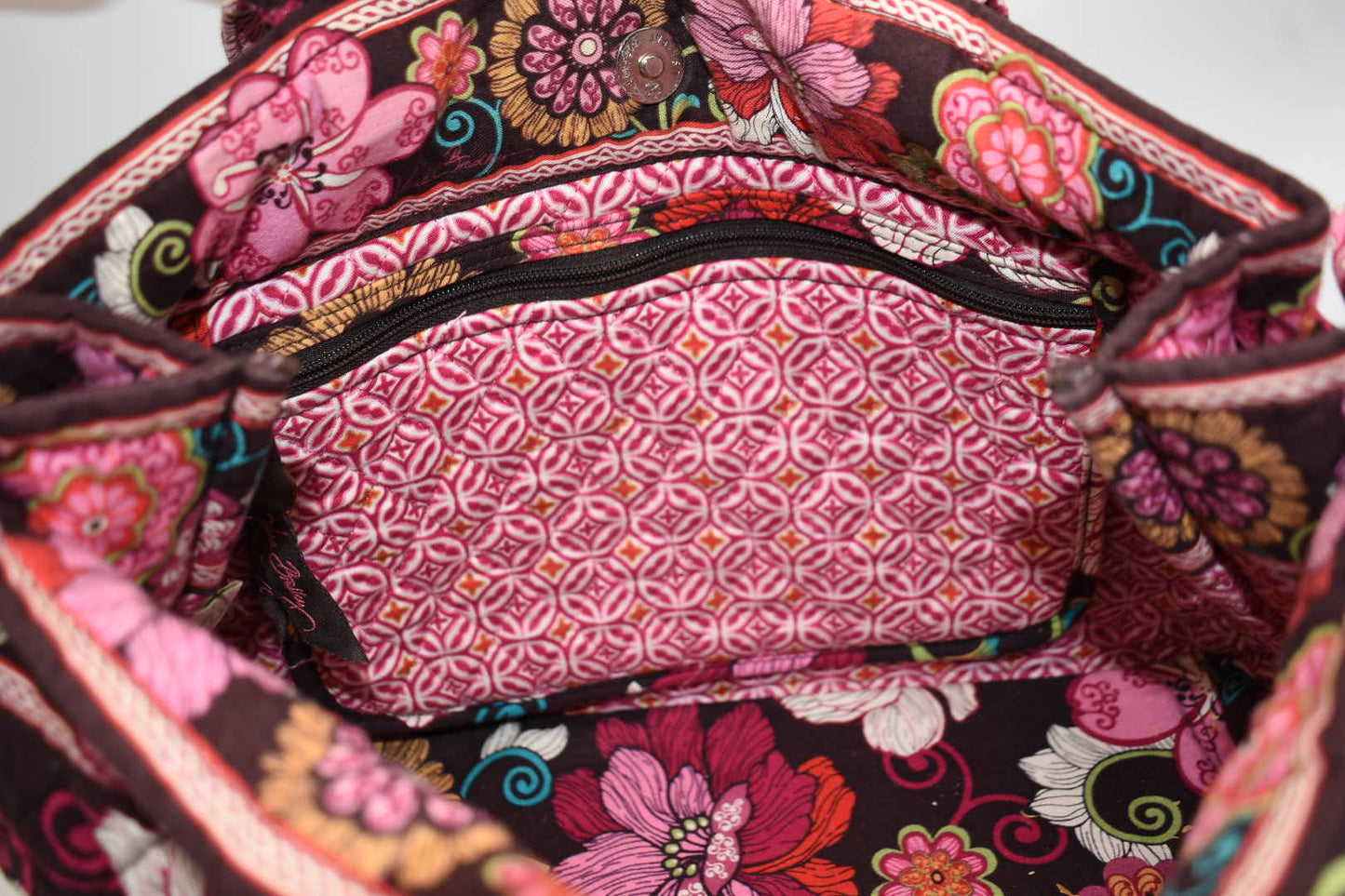 Vera Bradley East West Tote Bag in "Mod Floral - Pink" Pattern