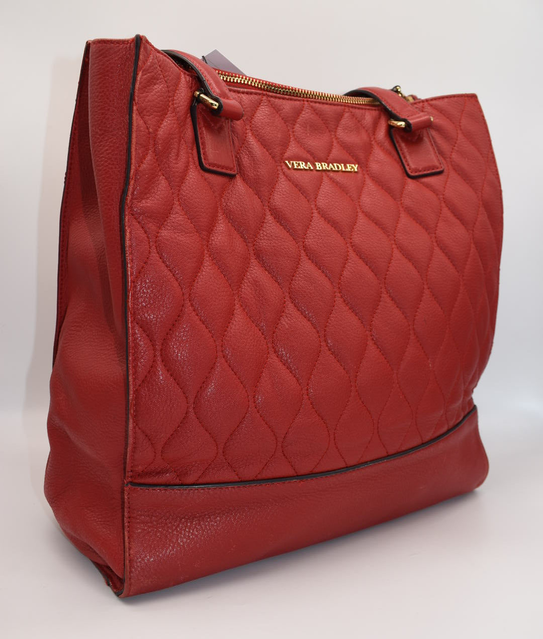 Vera Bradley Quilted Leather Nora Tote Bag in "Ella Tango"