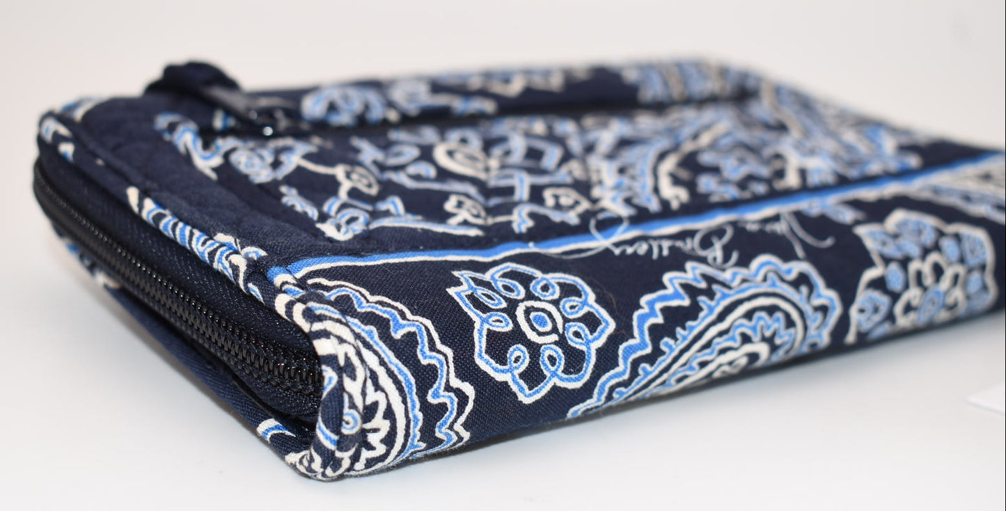 Vera Bradley Turnlock Wallet in "Blue Bandana" Pattern