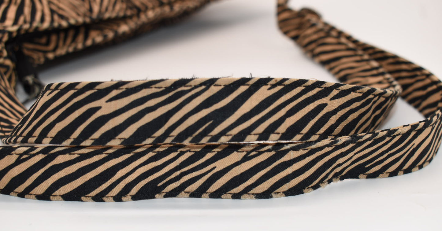 Vera Bradley Double Zip Mailbag Crossbody Bag in "Tiger Print" Pattern