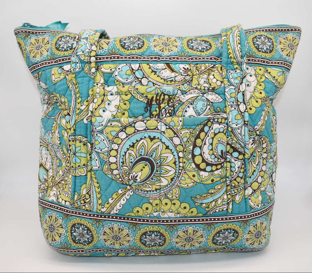 Vera Bradley Villager Tote Bag in "Peacock" Pattern
