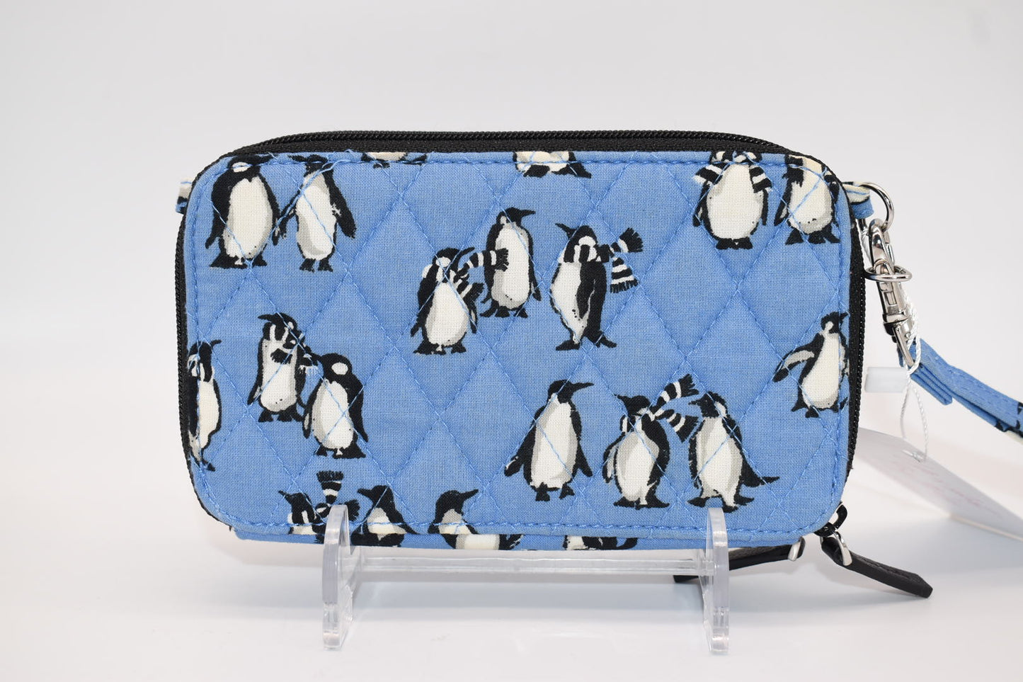 Vera Bradley All in One Wristlet/Wallet in "Playful Penguins-Blue" Pattern