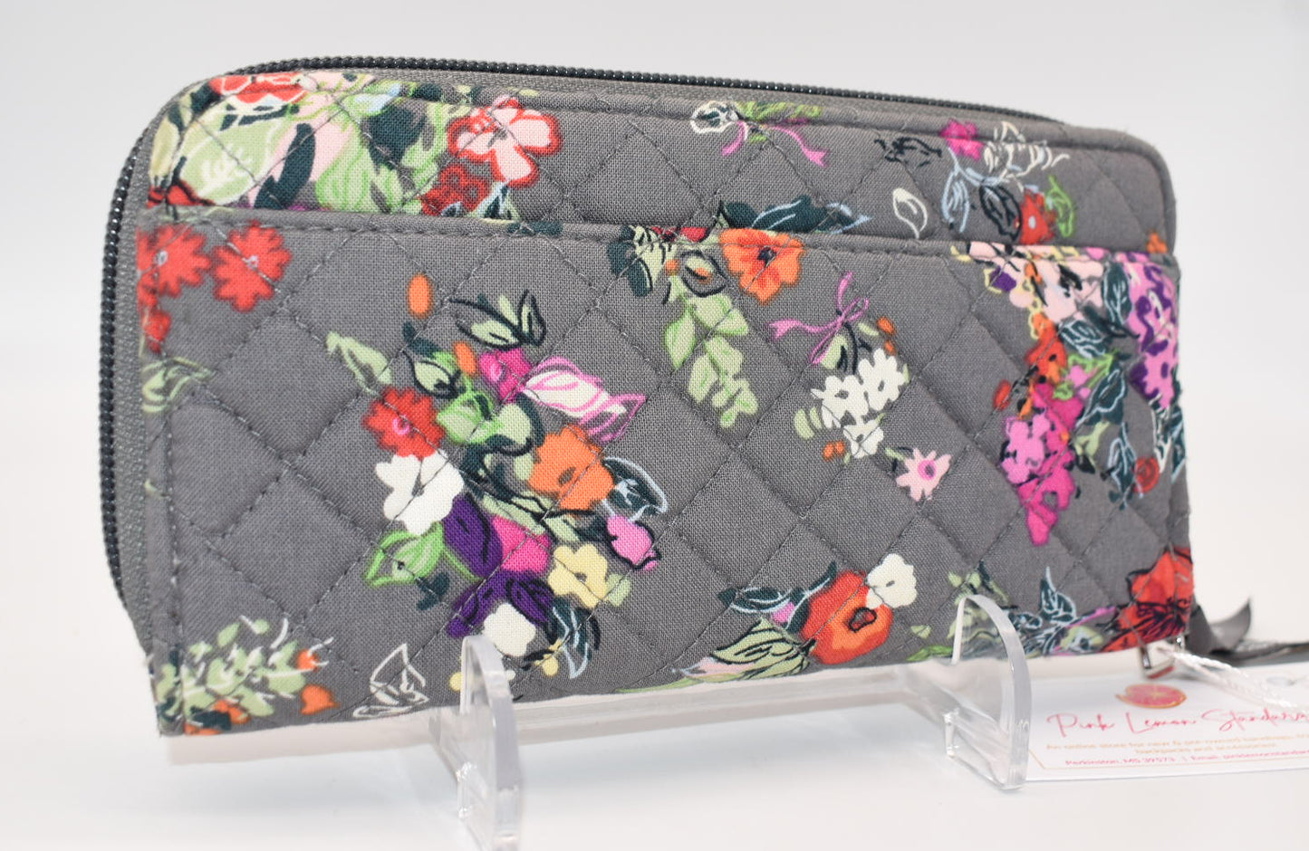 Vera Bradley RFID Accordion Wallet /Wristlet in "Hope Blooms" Pattern