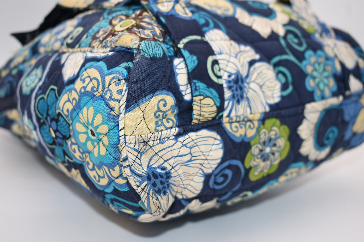 Vera Bradley Small Quilted Cotton Backpack in "Mod Floral- Blue" Pattern