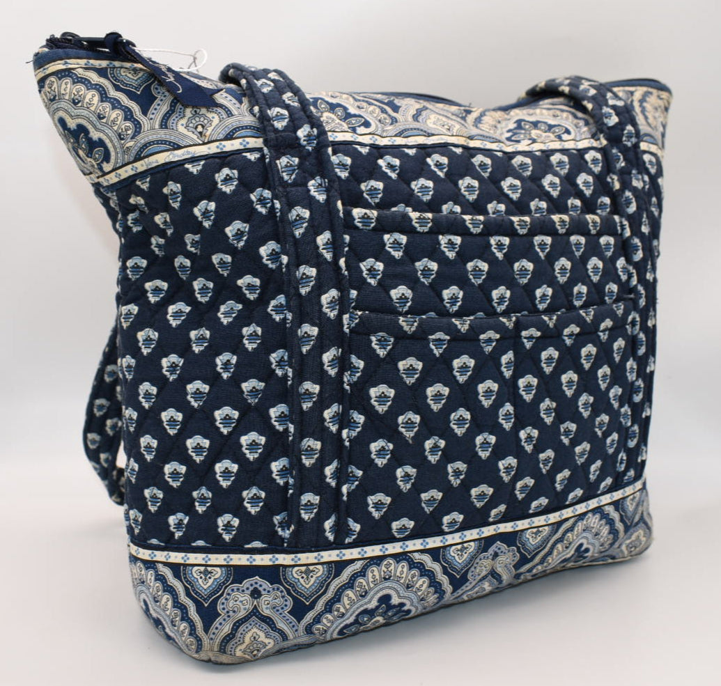 Vera Bradley Villager Tote Bag in "Nantucket Navy" Pattern